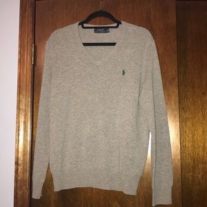 Ralph Lauren Polo Grey V-Neck Sweater